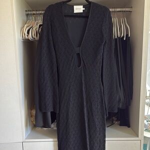 Misha Black Textured Dress